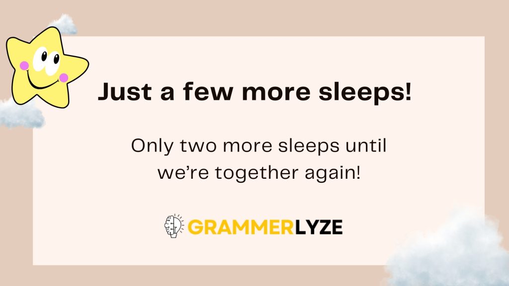 Just a few more sleeps!
