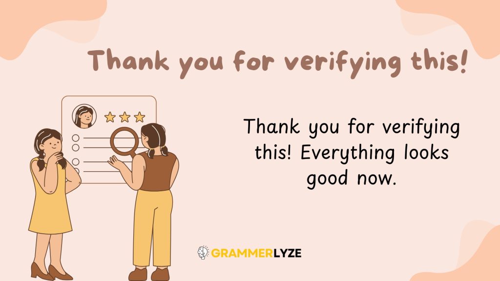 Thank you for verifying this!