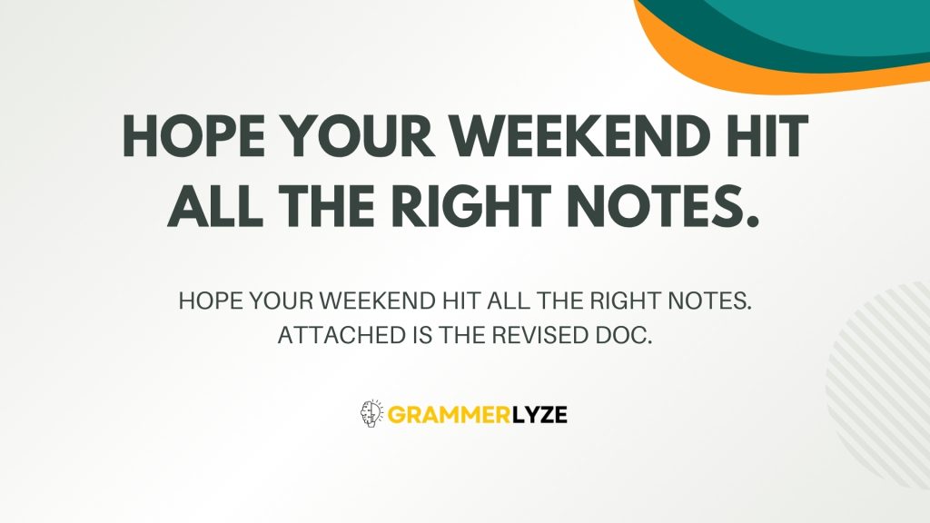 Hope your weekend hit all the right notes.
